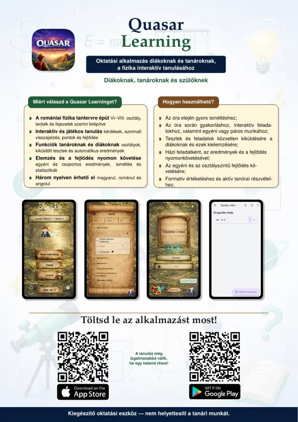 Quasar Learning magyar poszter